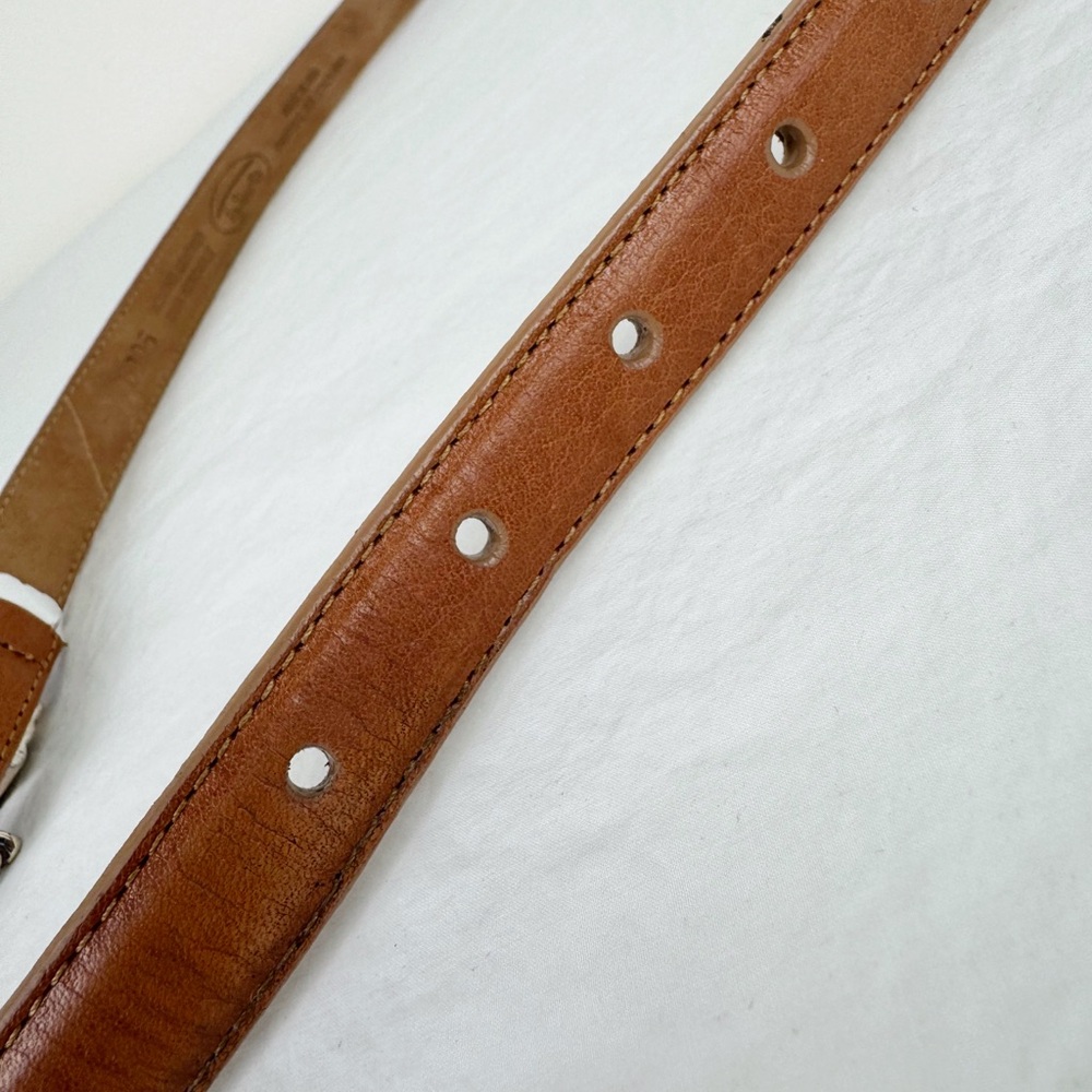 Talbots Vintage Bamboo Buckle Brown Belt - Picture 7 of 8
